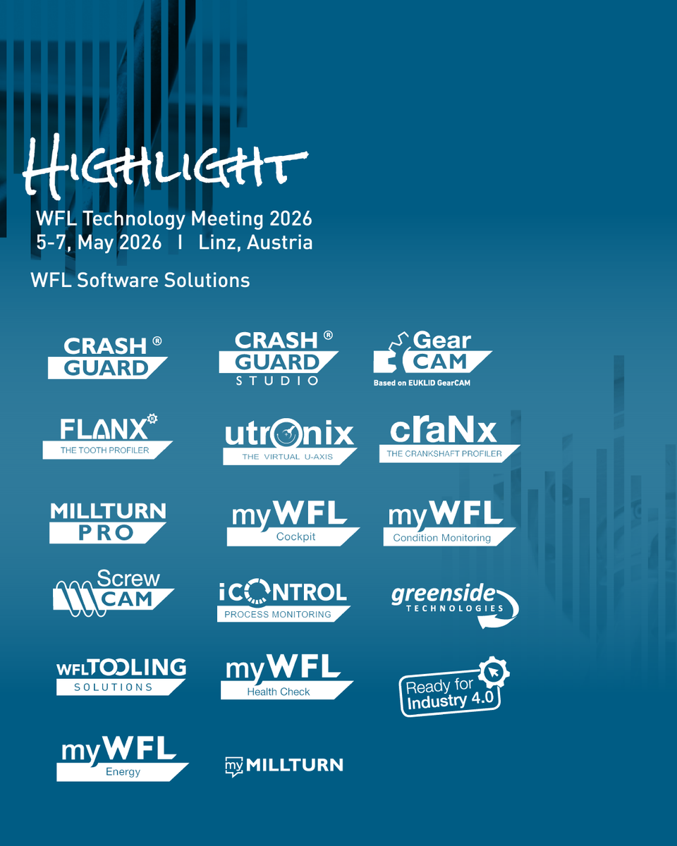WFLMillturn's tweet photo. Do you know our range of software solutions? Come by and see for yourself what the advantages of Crashguard Studio or the myWFL solutions are.
👉Registration: https://t.co/K4TyDuCgmZ

#MILLTURN #WFL #softwaresolutions #TechnologyMeeting26 #completesolution https://t.co/7Q3UbfEEYx