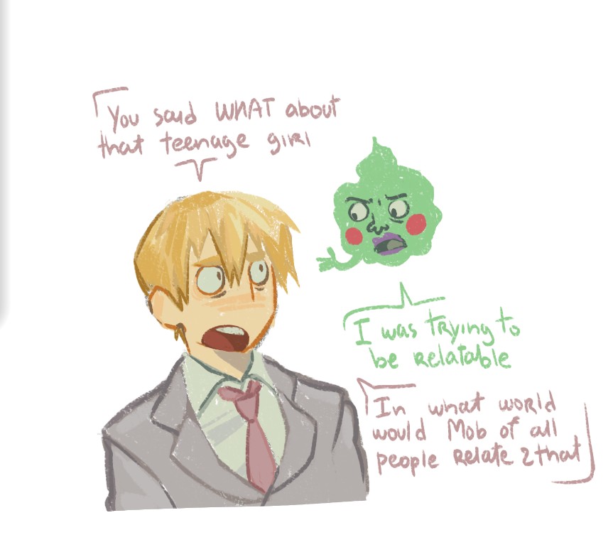waywoodceo's tweet photo. rewatching mp100. Why would Dimple say that https://t.co/rhqJqmscqB