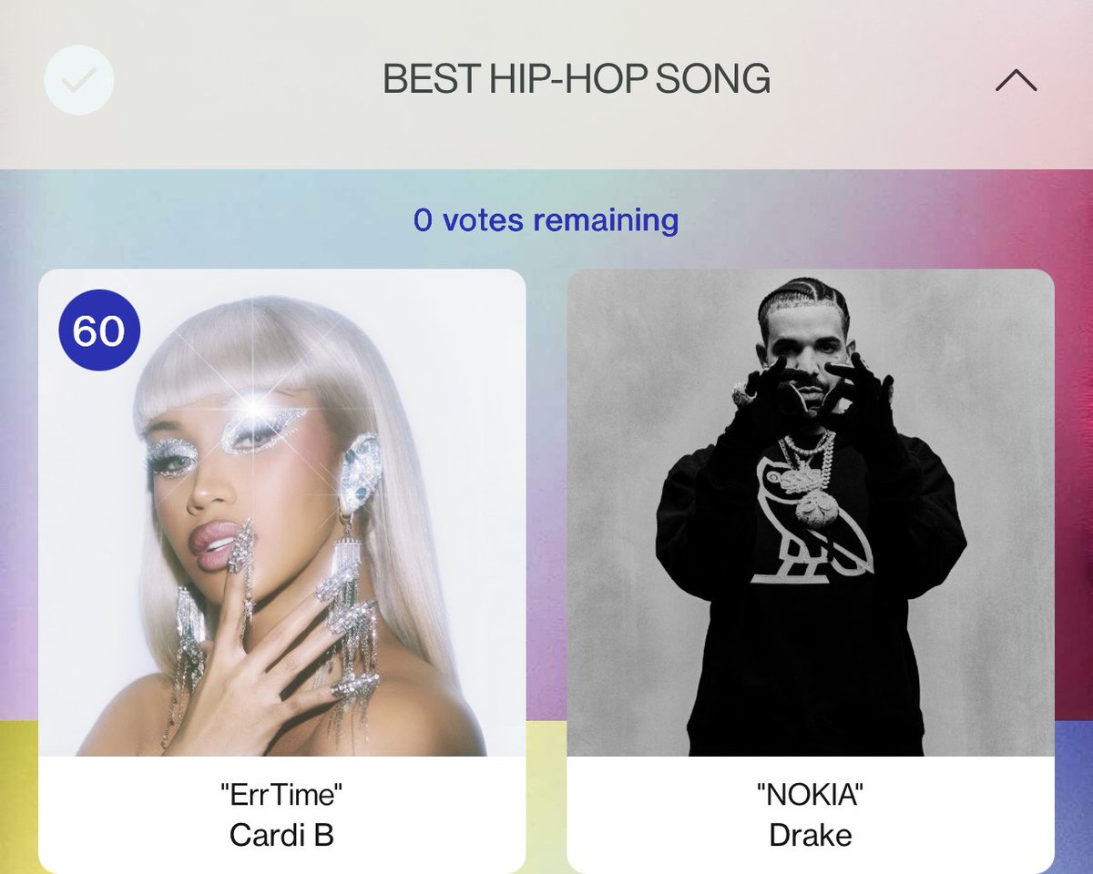 🚨IT’S TURBO TUESDAY! 

Power up your votes - they’re doubled ALL DAY LONG!

Beyhive and Bardigang are joining forces for #AMAs voting! Let’s show up and show out together by voting for Beyoncé and Cardi in their nominated categories. You can also vote on <a href="/AMAs/">American Music Awards</a> Instagram page by