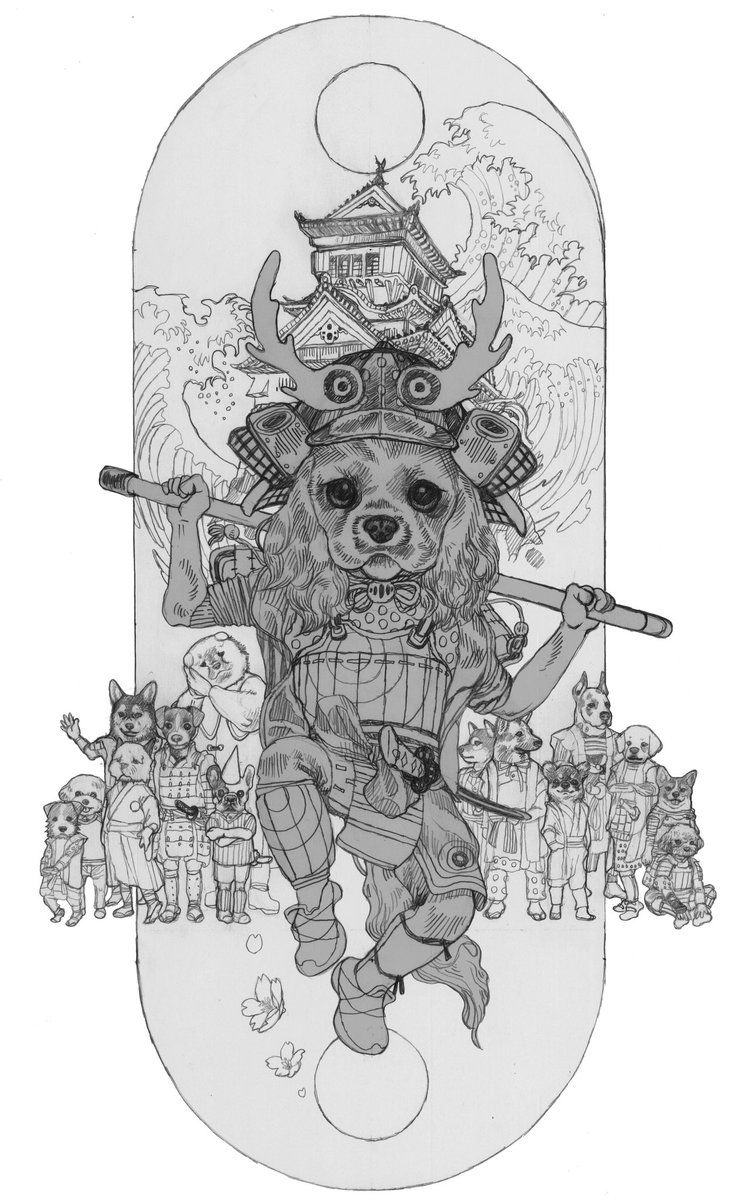 原画
元々はは鉛筆で描きます、それからPCなどで色をつけます! 