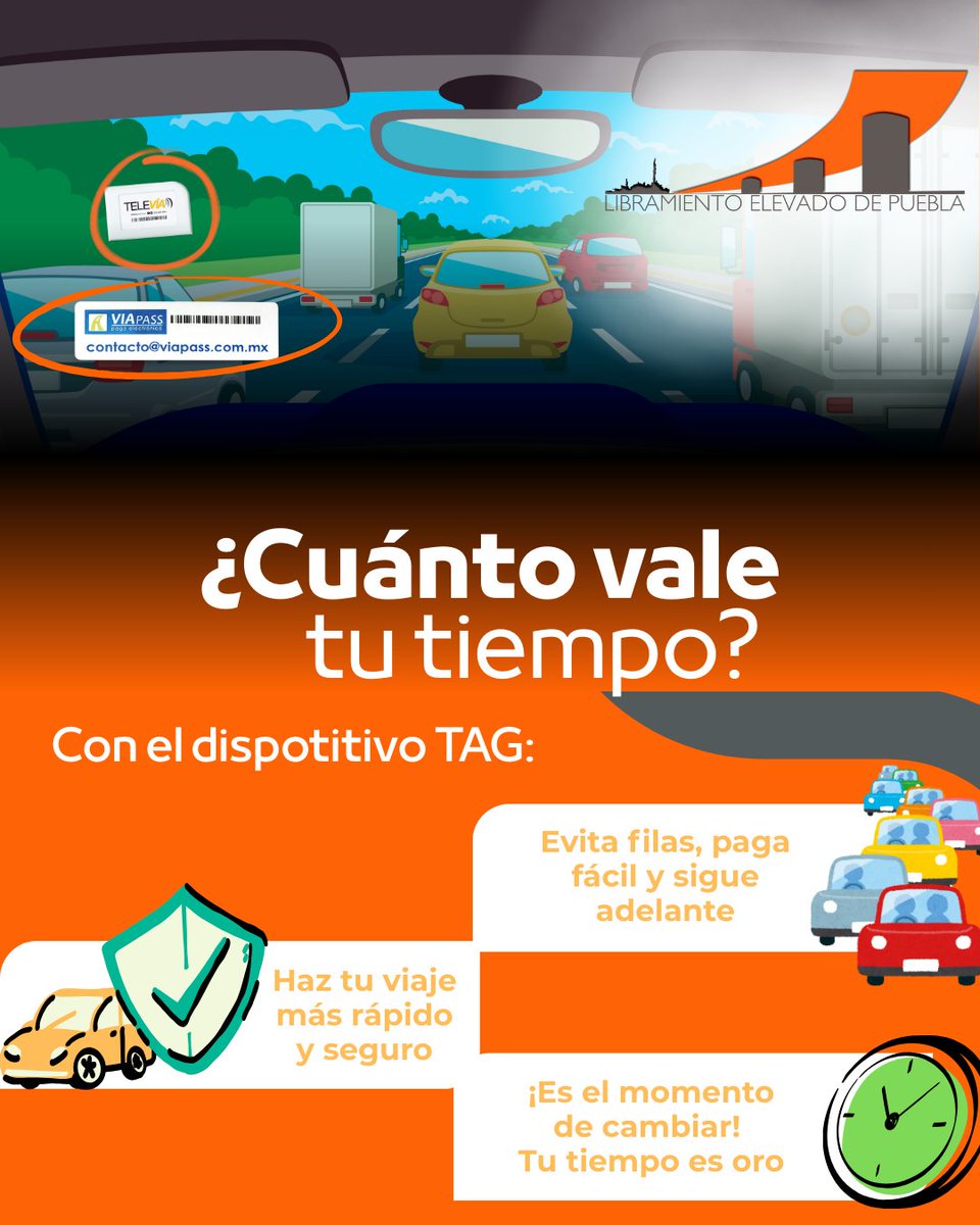 ELEVADOPUEBLA's tweet image. #TAG #evitafilas #másrápido #másfácil #LEP clepsa.com/telepeaje.html