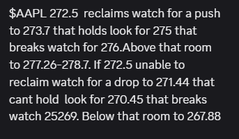 RapidTrading's tweet image. $AAPL 272.5 rejected and 270 support break we got cont lower. All from our #premarket detailed game plan 

$AAPL Apr24th 265p 50% 

$AAPL 267.9 possible test 

rapidradinggroup.com

Join us dont and get the best plays each day. ALways live guidance as well. You can learn a