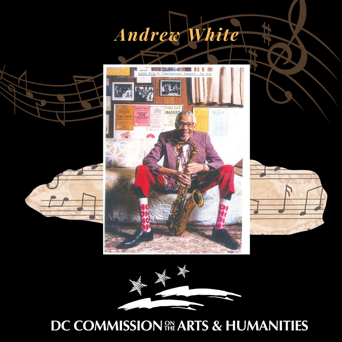 TheDCArts's tweet image. Andrew White was an American jazz and R&amp;amp;B multi-instrumentalist (saxophone, oboe, and bass guitar), musicologist, and publisher. White was born in DC and raised in Nashville, Tennessee, where he completed his public school education. #JazzMonth #MusicMatters #WeArtDC