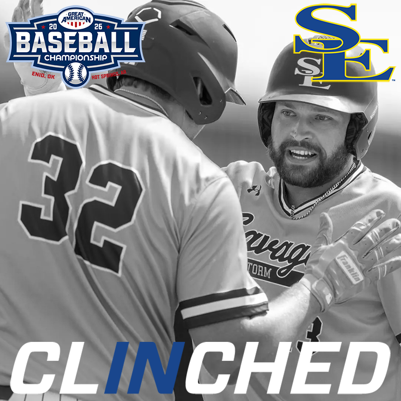 GACAthletics's tweet photo. Congrats to @GoSoutheastern  @SavageStormBSB 
on becoming the 4th team to secure a spot in #theGAC ⚾️ Championship field #clINched https://t.co/8fWZQ2veMV