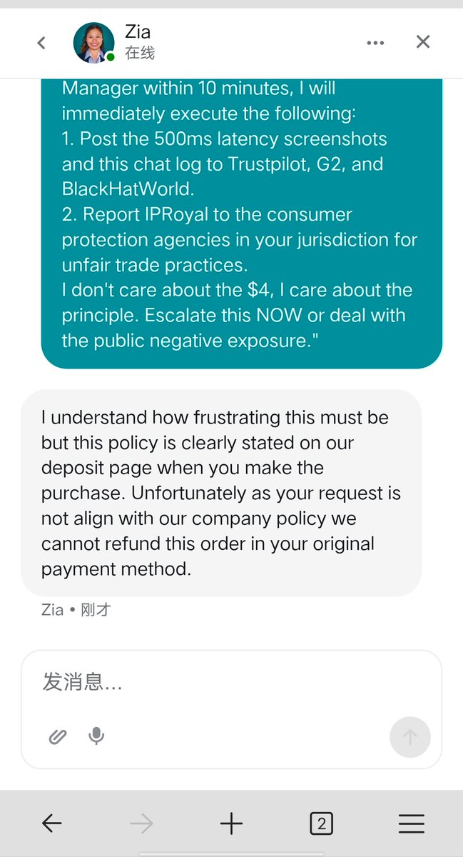 sisikorsa's tweet photo. FRAUD ALERT: @IPRoyal admitted service failure but trapped my funds in site balance instead of a refund. Unusable proxies (500ms+ latency). Manager Kazys closed ticket #94424281 without my consent. Scam! https://t.co/a8EZ5najc7