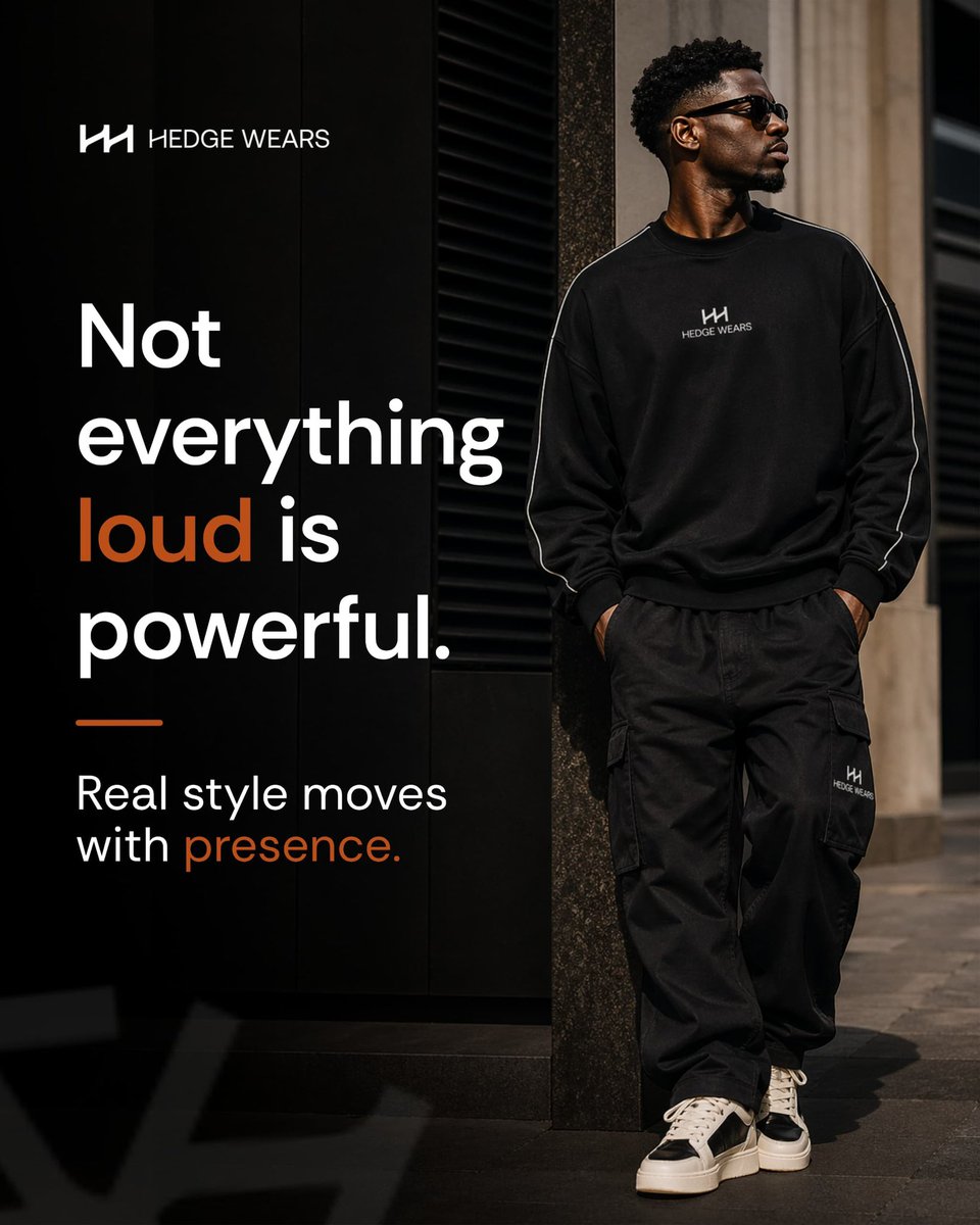 hedgewears's tweet photo. Hedge Wears is built for those who understand that what you wear is more than appearance. We’re creating pieces that don’t chase attention, but hold it.

Something timeless is coming.

#hedgewears Tunde #ProyectoJúpiter #GloTuesdayFiesta First Nigerian #salı #MOASelcaDay #Lyari https://t.co/1ee4uGYPxw