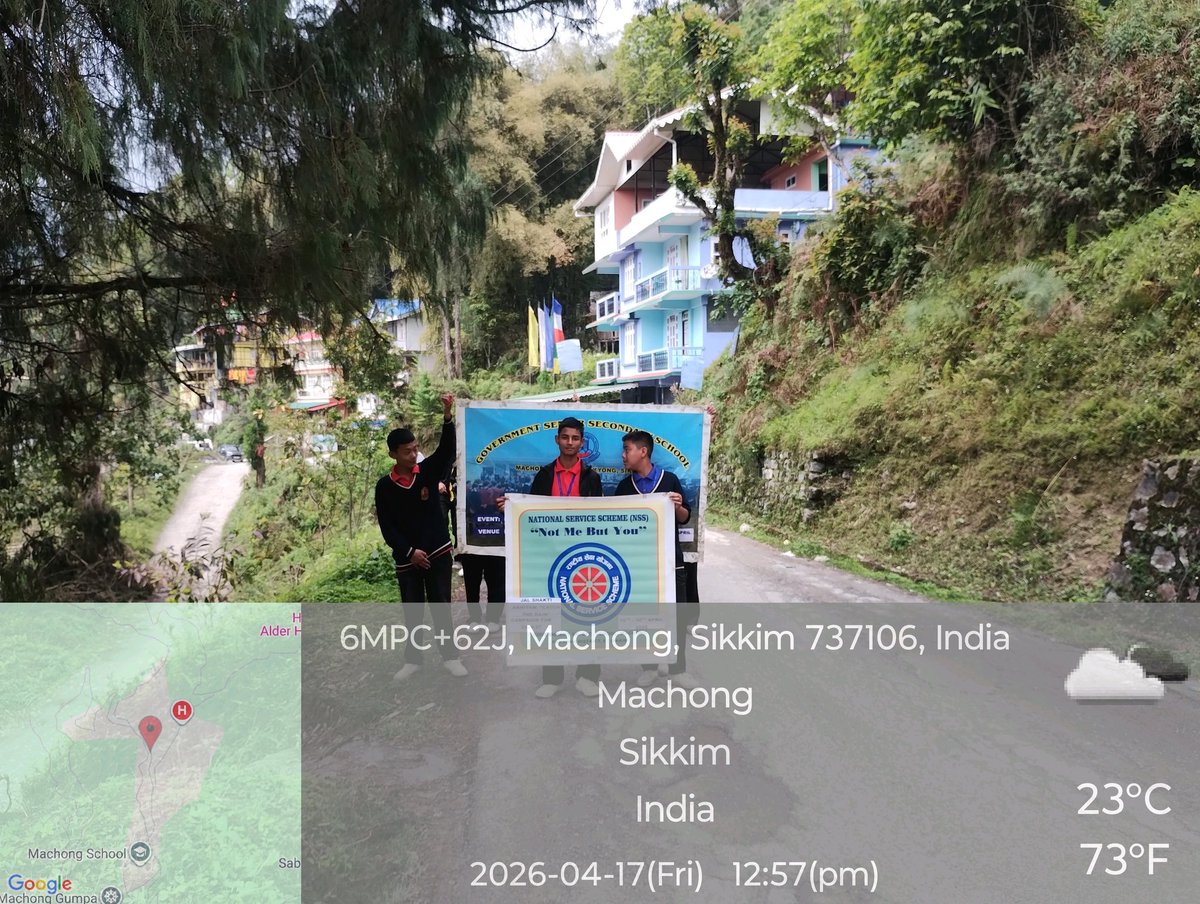 MachongNss's tweet photo. NSS UNIT OF GOVT. SSS MACHONG PAKYONG DISTRICT SIKKIM ORGANISED RALLIES ... JAL PAKHWADA....2026 ( JAL SHAKTI ABHIYAN) https://t.co/8KRADGGmTZ