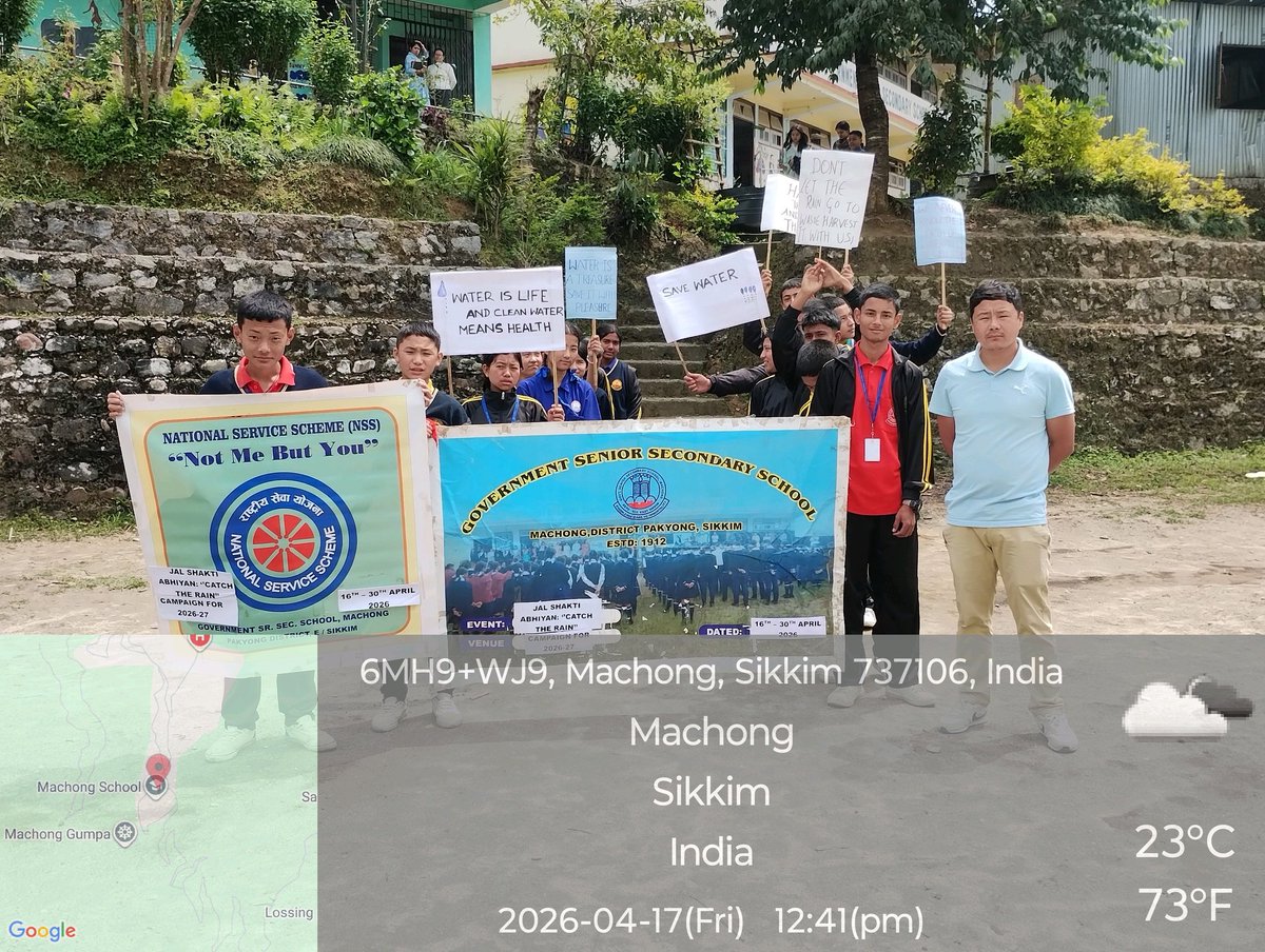 MachongNss's tweet photo. NSS UNIT OF GOVT. SSS MACHONG PAKYONG DISTRICT SIKKIM ORGANISED RALLIES ... JAL PAKHWADA....2026 ( JAL SHAKTI ABHIYAN) https://t.co/8KRADGGmTZ