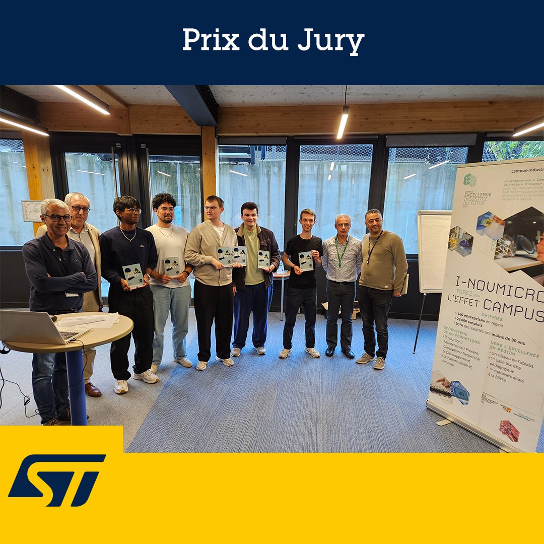 ST_France_News's tweet image. 🚀 46 #étudiants, 2 jours, 1 défi : l’#innovation #hardware et #software était au cœur de la 1ère édition du #hackathon de ST Sophia Antipolis !
 
Les futurs #ingénieurs de @PolytechNSophia, et de l’Université Côte d’Azur accompagnés par nos experts, ont relevé le défi de