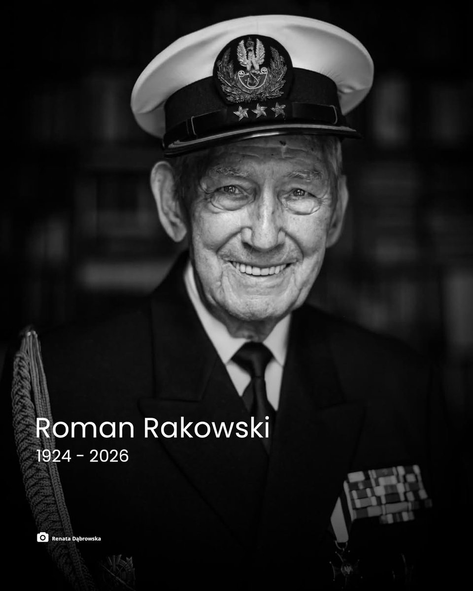 InspiringPoland's tweet photo. 🇵🇱 Captain Roman Rakowski has passed away at the age of 102. He was a member of the Gray Ranks (Szare Szeregi), an officer of the Home Army (Armia Krajowa), and a soldier of the ZWZ and WiN. He was a true hero of the Second World War.

Read more: https://t.co/3bqM0YLYjD https://t.co/K5d7Ny1CSF