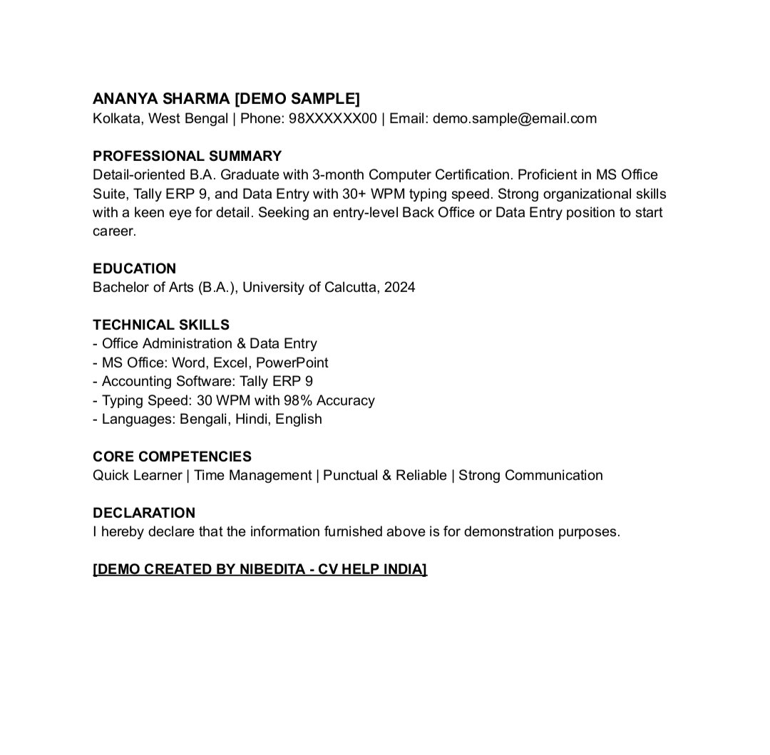 sharma_nib95789's tweet image. ফ্রেশারদের জন্য ATS-Friendly CV Sample 👇

✅ 100% ATS পাস ডিজাইন
✅ 24 ঘন্টায় ডেলিভারি 
✅ মাত্র ₹299 থেকে শুরু

DM করুন 'CV' লিখে
WhatsApp: wa.me/918372863959

#CV #Resume #FresherJobs #JobSearch