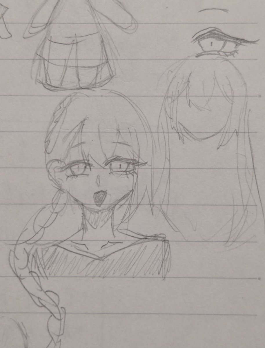 Murabit0_3's tweet photo. 今日爆誕したうちの子かわいい！
タレ目長髪おさげくん🫶
 #おま家  #OC https://t.co/d90Tb4eciN