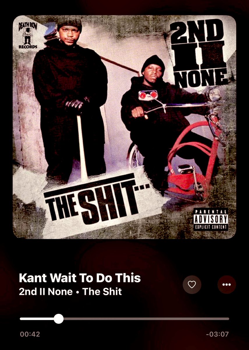 A_P_E_E_R_'s tweet image. The West Coast Duo🎙️
2nd II None - The Shit (1994/2008) 
@deathrowrecords 
Prod: Dj Quik
💨💨💨🎙️
#hiphop #hiphopmusic 
#compton #California 
Go Find This🎙️