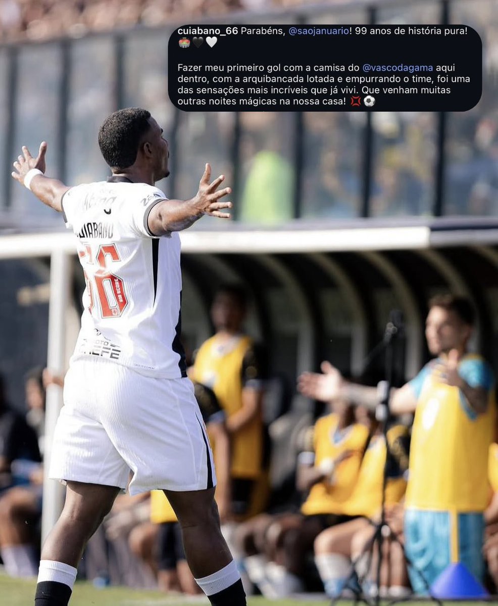 Cuiabano parabenizando São Januário no Instagram. 

Ele gosta muito de ser vascaíno 🤝