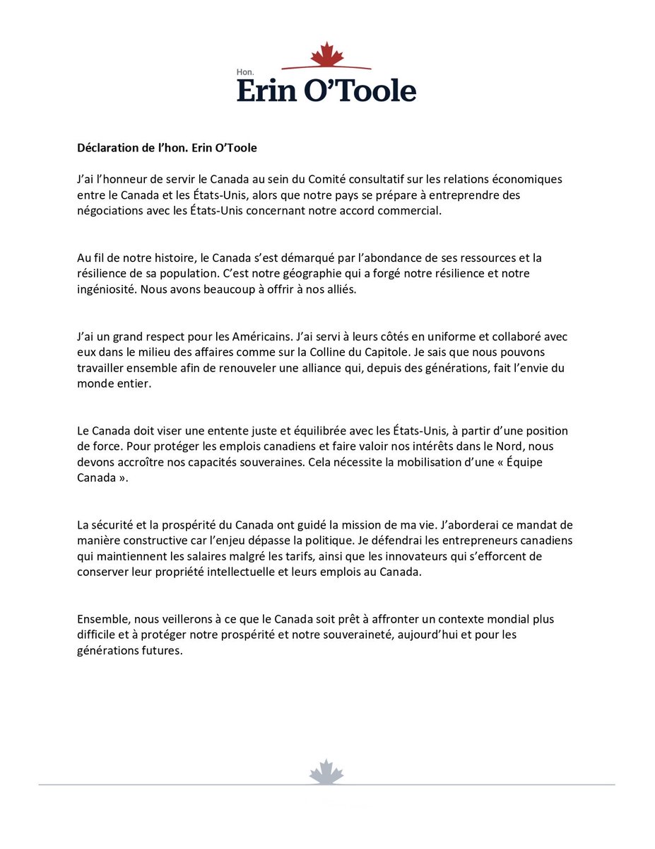 erinotoole's tweet image. “Canada first, Canada last, Canada always.” 🇨🇦