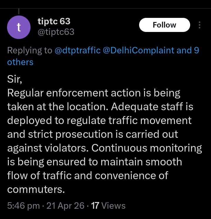 Delhi Complaint tweet media