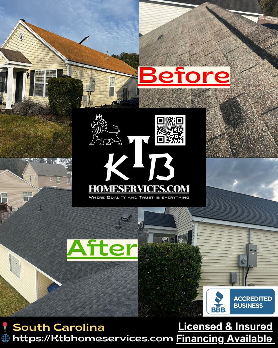 KTBHomeServices's tweet image. KTBHOMESERVICES.COM
877-480-1445

South Carolina - roofing and exteriors

#Columbiasc #roofernearme #southcarolina #fyp #explore