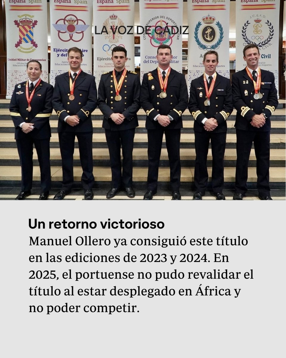 LaVozdeCadiz's tweet image. ⛵ Manuel Ollero lo ha vuelto a hacer. Este Alférez de Navío, natural de El Puerto de Sta. María, vuelve a ganar el Campeonato Nacional Militar de Vela en Marín.

📌 Sigue leyendo en LA VOZ de Cádiz: mrf.lu/Xtvn

#elpuerto #cádiz #armada #españa
