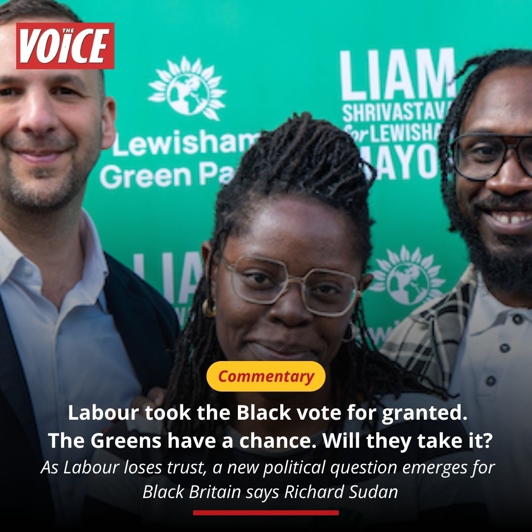 TheVoiceNews's tweet image. #YourVoiceMatters

Labour took the Black vote for granted. The Greens have a chance.  Will they take it?

As Labour loses trust, a new political question emerges for Black Britain says @richardsudan  

Read full commentary: ➡️ voice-online.co.uk/opinion/commen…

@TheGreenParty