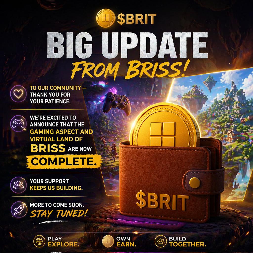 BRIS_COACH's tweet photo. To our community thank you for your patience.
We’re excited to announce that the gaming aspect and virtual land of BRISS are now complete.
Your support keeps us building.
More to come soon. 🚀
#Solana #BRIT #solecosystem #crypto #CryptoGem #CryptoGems https://t.co/0PxxKbUiOk