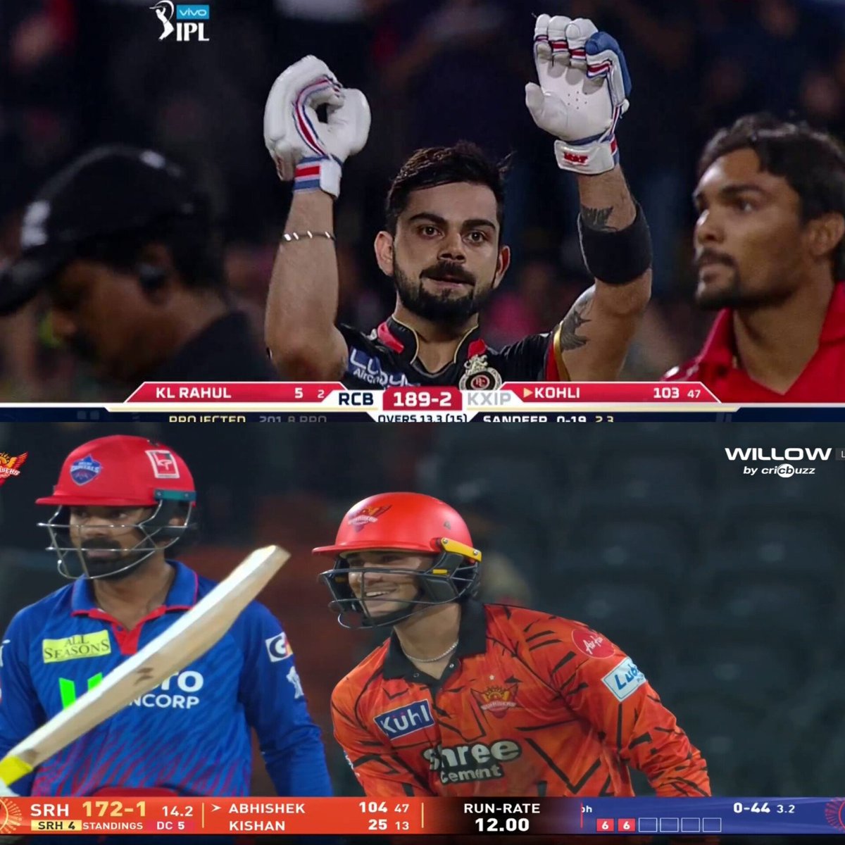 edgbaston18___'s tweet image. Kohli - 103(47)*
Abhishek - 104(47)*

Meanwhile Rohit Chokma who never scored a 200 SR century in IPL 😭