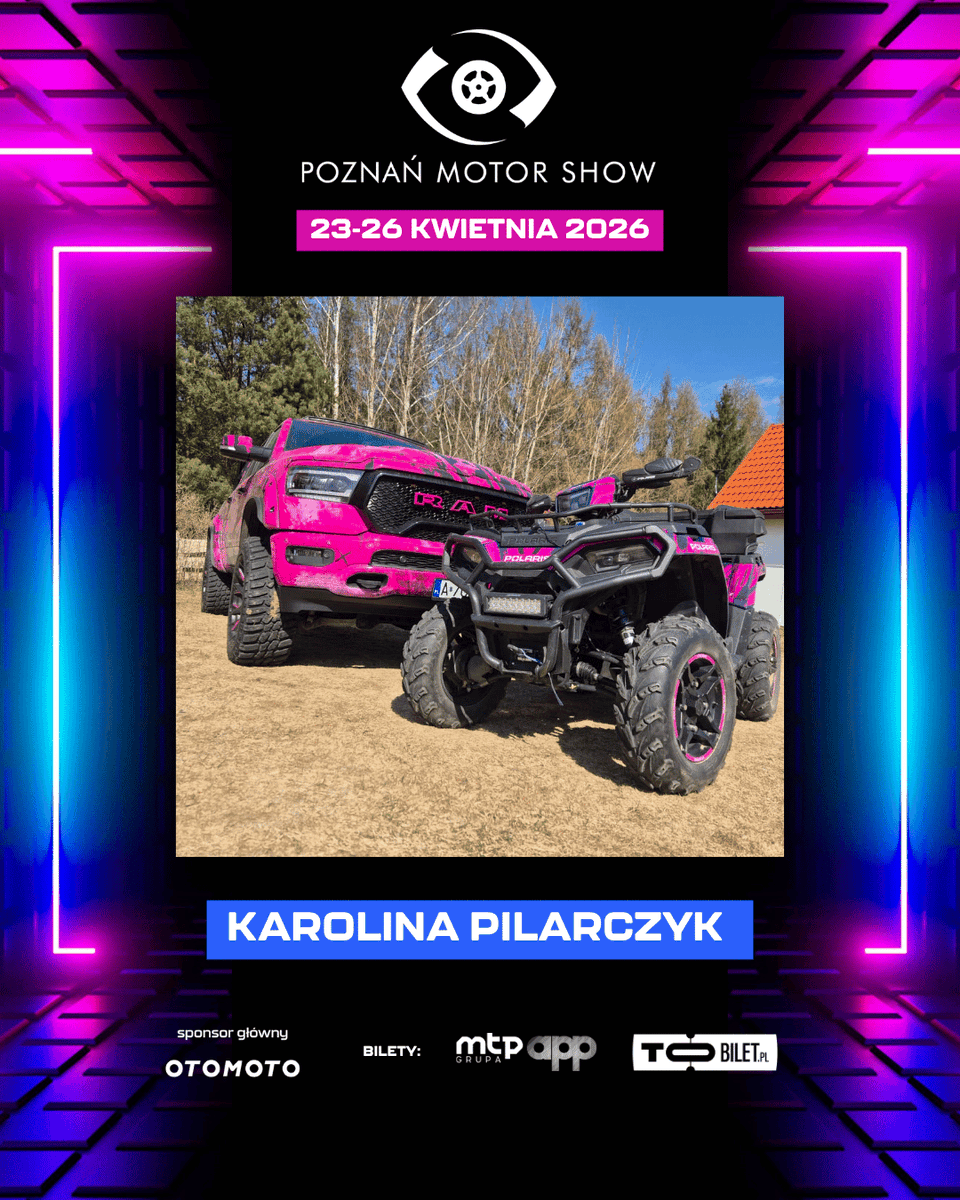 PoznanMotorShow's tweet image. @KarolaPilarczyk na Poznań Motor Show 2026 - spotkaj legendę driftu! 🔥
Mistrzyni Europy w drifcie zaprezentuje swoje auta i tegoroczne projekty 🏎

Spotkaj ją na stoisku i Scenie Głównej: piątek 12:30; sobota 11:00; niedziela 12:00
#PoznańMotorShow #Drift #KarolinaPilarczyk