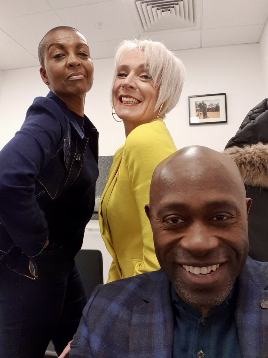 DawnNeesom's tweet image. Always a joy to work with @bonsuman back over @channel5_tv @JeremyVineOn5 💜Way too many years now of not taking one another (or life!) too seriously 😉 Huge thanks @StormHuntley @alexisconran &amp;amp; Pudding 🐶for fun morning #Channel5 #JeremyVineOn5