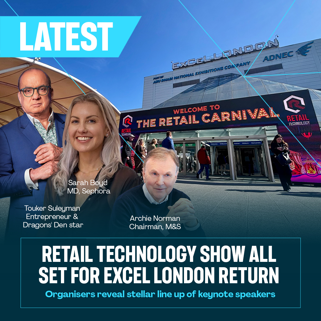 ExceLLondon's tweet photo. What do Dragons' Den star Touker Suleyman, Sephora MD Sarah Boyd and M&amp;S Chairman Archie Norman all have in common?

Well, they're all keynote speakers at the 2026 #RetailTechnologyShow which gets underway tomorrow (22 April) at #ExcelLondon https://t.co/G3QplHCA0H