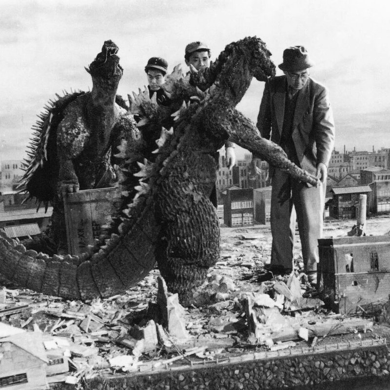 It's hard to direct kaiju movies, because it's difficult to get the monsters to stay on script and not get distracted.
GODZILLA: "So I was thinking maybe I could destroy this one next...." 
ANGUIRUS: "I see a cobweb up there."