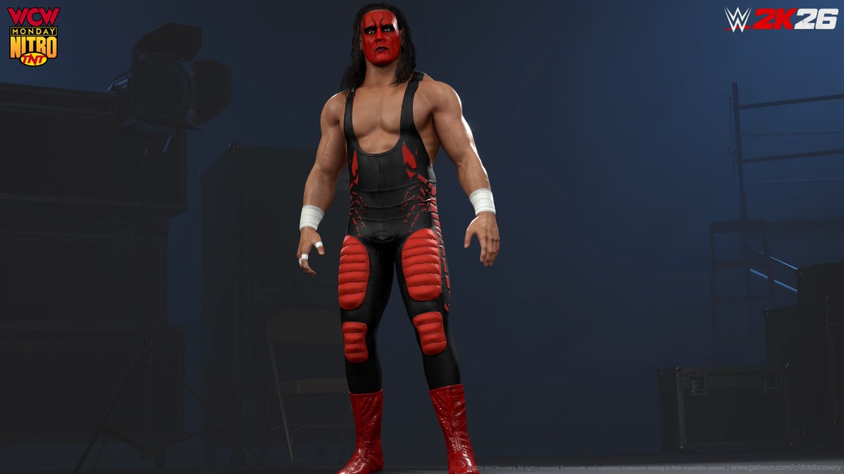 dotGrix's tweet image. Wolfpac Sting for #WWE2K26 now available. 🔻

👉 @dot_Discovery

Shout out to @SixZzshOtRipZz for the tools, he's done a fantastic job this year 👏 , I do not envy his side of tool dev 😅

[ #WCW #WWE2K26 ]