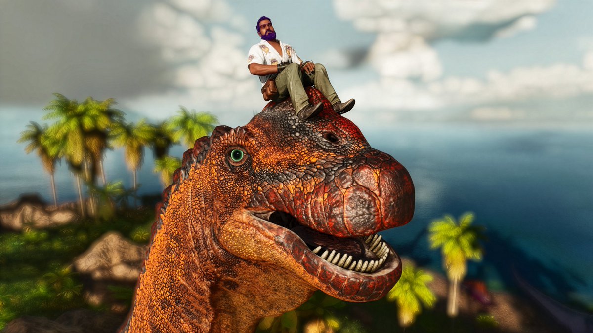 GPxGP's tweet image. Now this should be an optional unsaddled seating mechanic. How awesome does this look! 🤣 Definitely Jurassic Park-esque! (Evo Bronto btw) #playARK #ARKSurvivalAscended