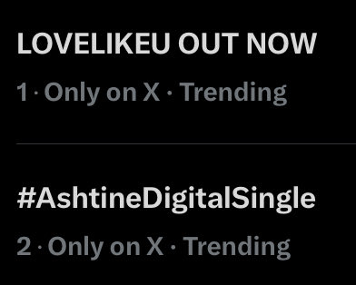_Multii_3's tweet photo. Our nation's mutya, ashyyy, securing top two spot. Yahoooo.. @viva_records @neknekmoo 

LOVELIKEU OUT NOW 
#AshtineDigitalSingle https://t.co/L5EPBx8xFI