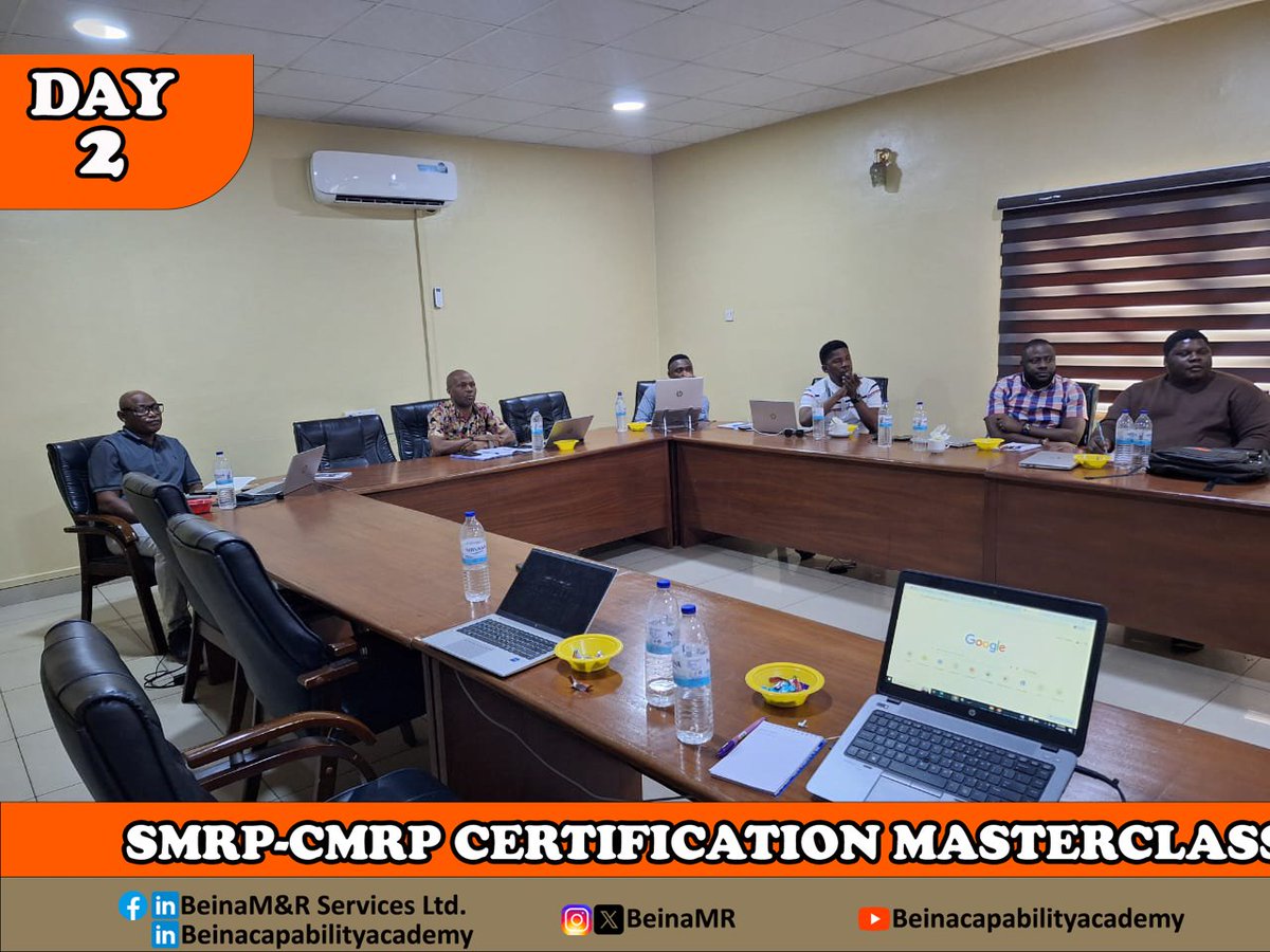Day 2 of 5: 

SMRP-CMRP Masterclass Session continues with staffs of Nigerian Breweries Plc 
 
Today, we took a deep dive into Leadership and Organization with our incredible trainee
