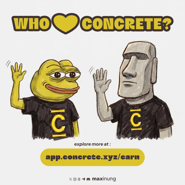 maxinung's tweet image. @ConcreteXYZ Discord is almost hit 140K members, one of the fastest growing DeFi communities right now.

And the grind is real: roles, bags, weekly articles, daily check-ins.
If you're not in yet, you're missing out. See you inside.

#Concrete #DeFi