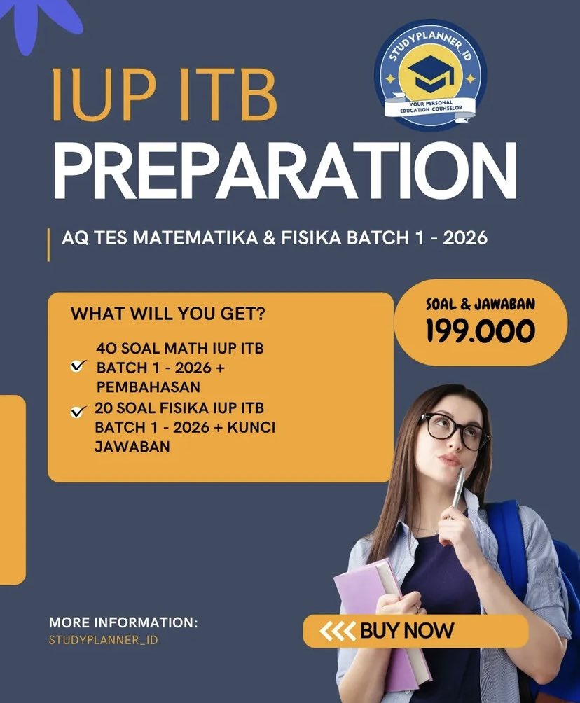 MENTORING PTN-JUAL SOAL IUP UGM/IUP ITB/SIMAK KKI tweet media