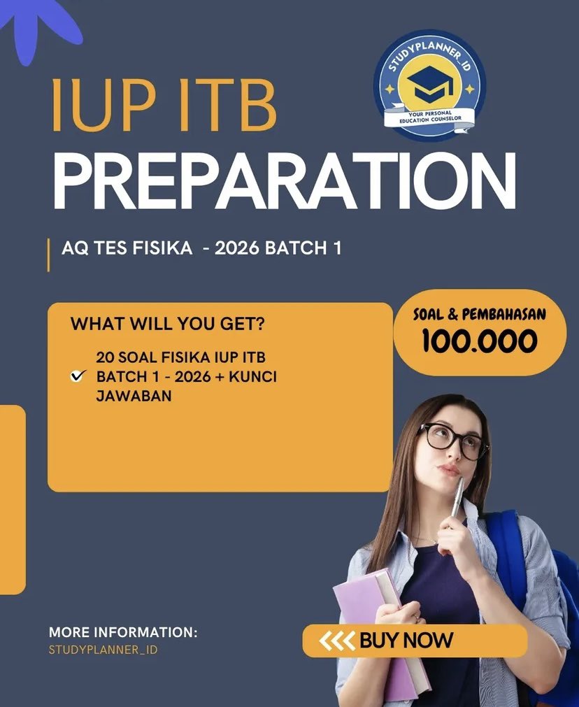 MENTORING PTN-JUAL SOAL IUP UGM/IUP ITB/SIMAK KKI tweet media