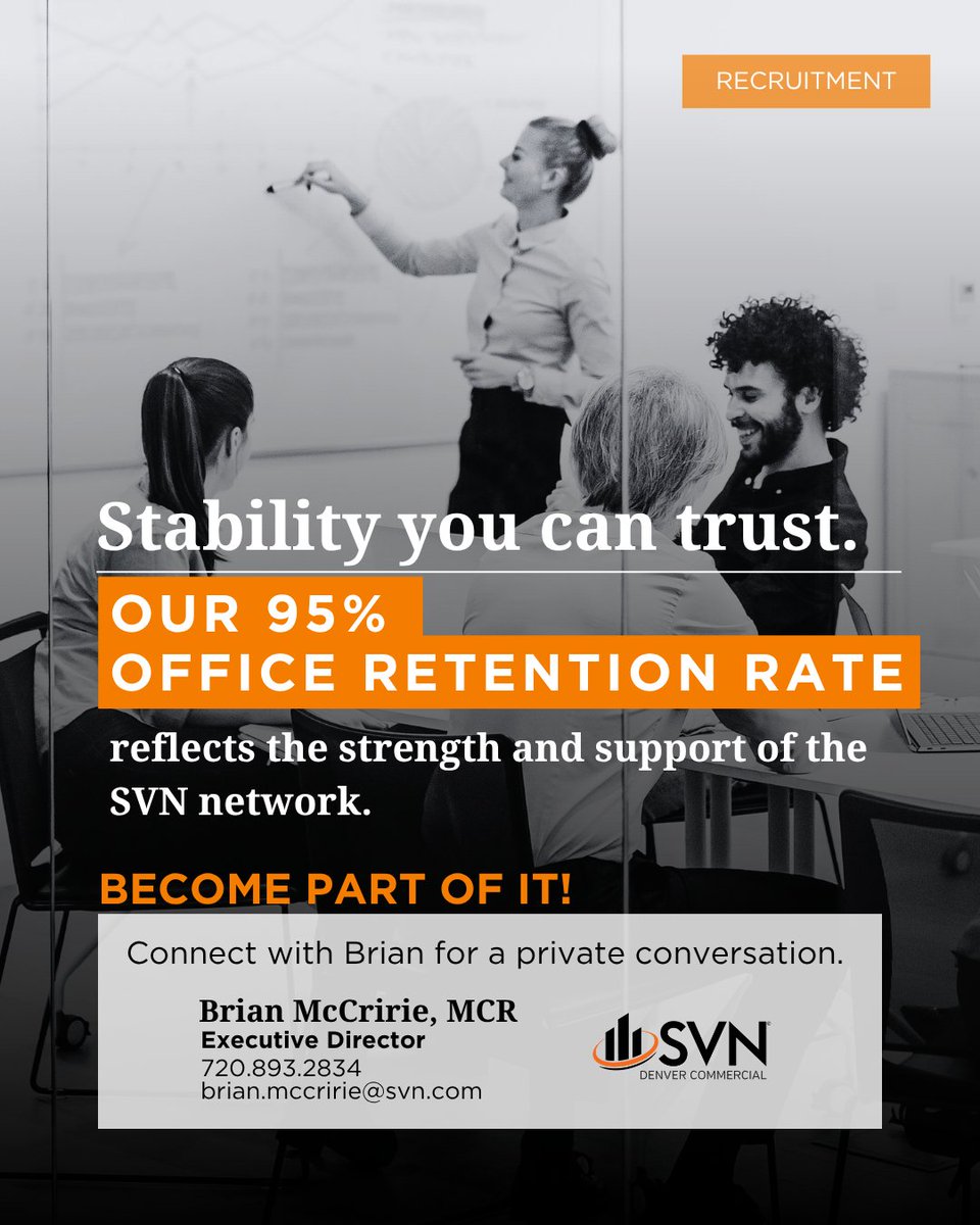 SVN_Denver's tweet image. Outperform, grow, and build a lasting career!

Connect with Brian McCririe, MCR to learn why top brokers are choosing SVN - zurl.co/8hTfb 

#CRE #Hiring #BrokerLife #RealEstateCareers #CREprofessionals #JoinSVN #svn