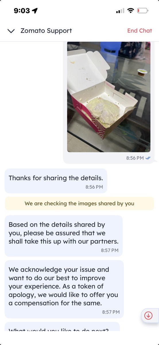 yadavpardeep's tweet photo. ⁦@zomato⁩ improve your support for  complain i order chena toast what is black item in chena toast you app keep asking add different image https://t.co/siuj1KqvhE
