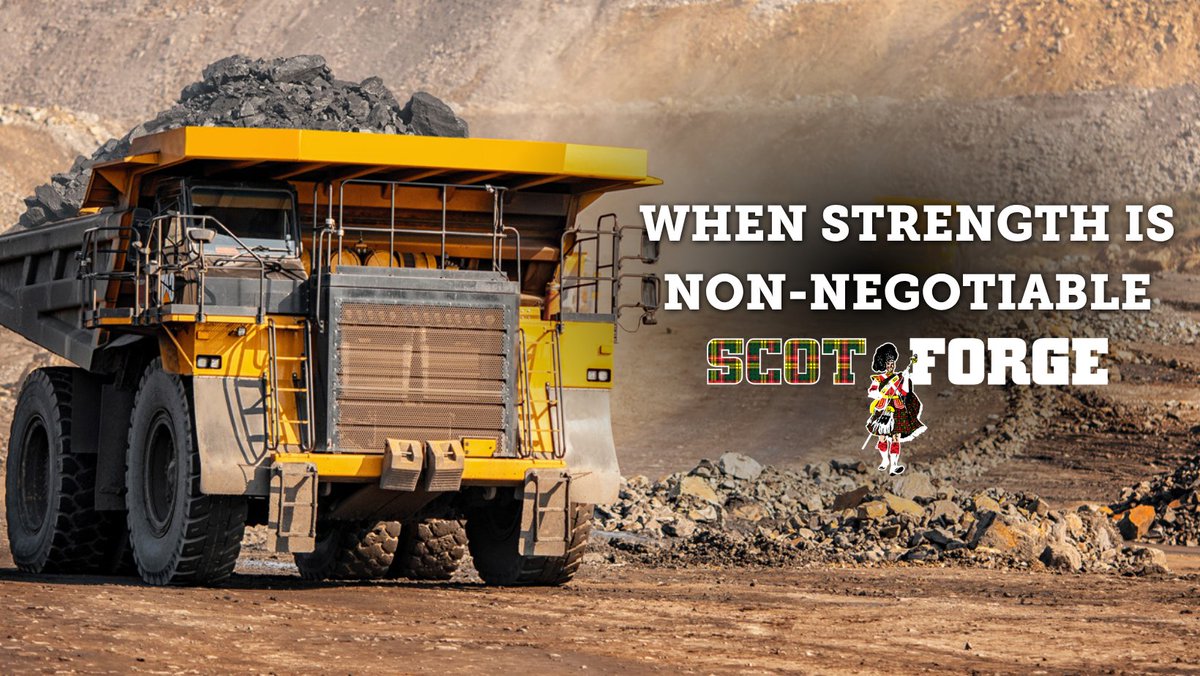 ScotForge's tweet photo. Mining operations require equipment built to withstand extreme stress and harsh environments.
Forged components deliver the strength and durability needed for heavy equipment used in mining and resource extraction.
https://t.co/ArJfAropFs https://t.co/TdzMpIXp5k