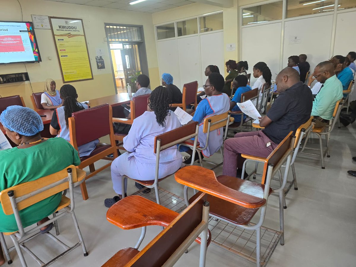 SabitiLaban's tweet photo. This afternoon, we had a successful engagement with health workers at Kiruddu NRH to discuss new PrEP approaches, especially injectable Lenacapavir and its role out at the hospital. Health workers appreciate the new knowledge and are eagerly waiting to start its implementation. https://t.co/o2ke6IlkSu
