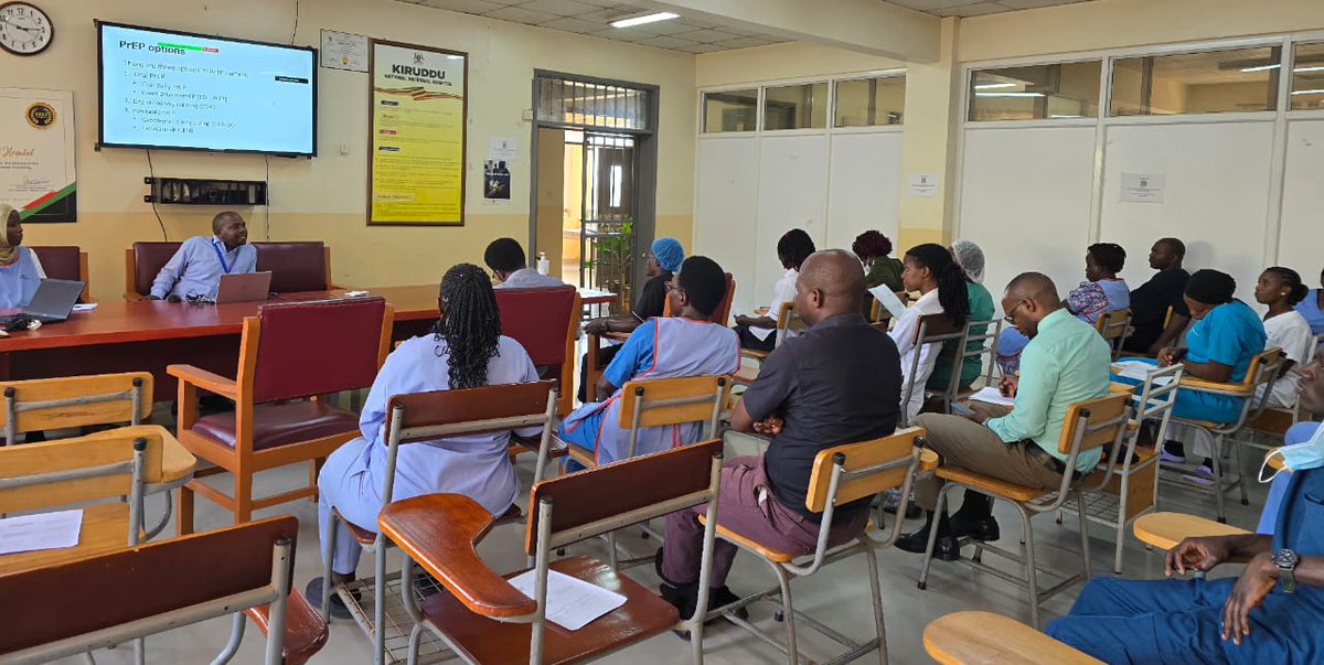 SabitiLaban's tweet photo. This afternoon, we had a successful engagement with health workers at Kiruddu NRH to discuss new PrEP approaches, especially injectable Lenacapavir and its role out at the hospital. Health workers appreciate the new knowledge and are eagerly waiting to start its implementation. https://t.co/o2ke6IlkSu