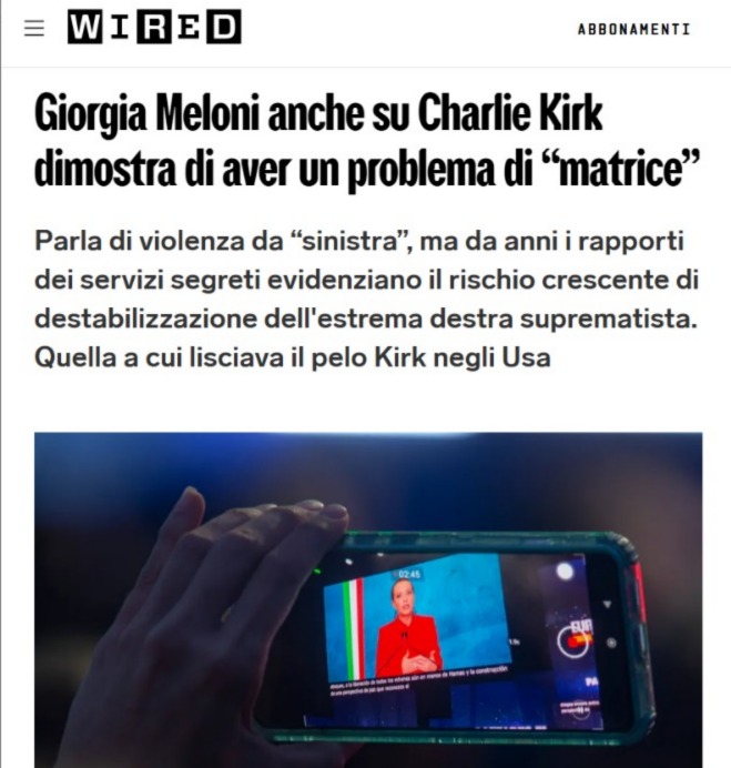 Giorgiolaporta's tweet image. Vado in edicola e spendo 5 euro non per comprare l'Espresso ma #Wired, rivista di tecnologia. 
Apro e c'è un articolo delirante sulla "matrice" di #GiorgiaMeloni e sulla destra suprematista. 
Non lo compraro più. 
Il giornale chiude. Coro di solidarietà.
W il libero mercato.💪