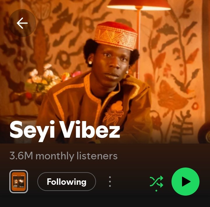 Woruwizzy13's tweet image. Seyi vibez Top10 songs daily gains on his sportify dashboard ❤️🦀 [20th of April 2026]

1. My Healer [+150k]
2. 99 [+91k ]
3. Karma [+200k]
4. Doha [+100k]
5. Fuji moto [+300k]
6. Mario kart [+99k]
7. Gwagwalada [+120k]
8. Pressure [+250k]
9. Bad vibez [+199k]
10. Cana [+255k]