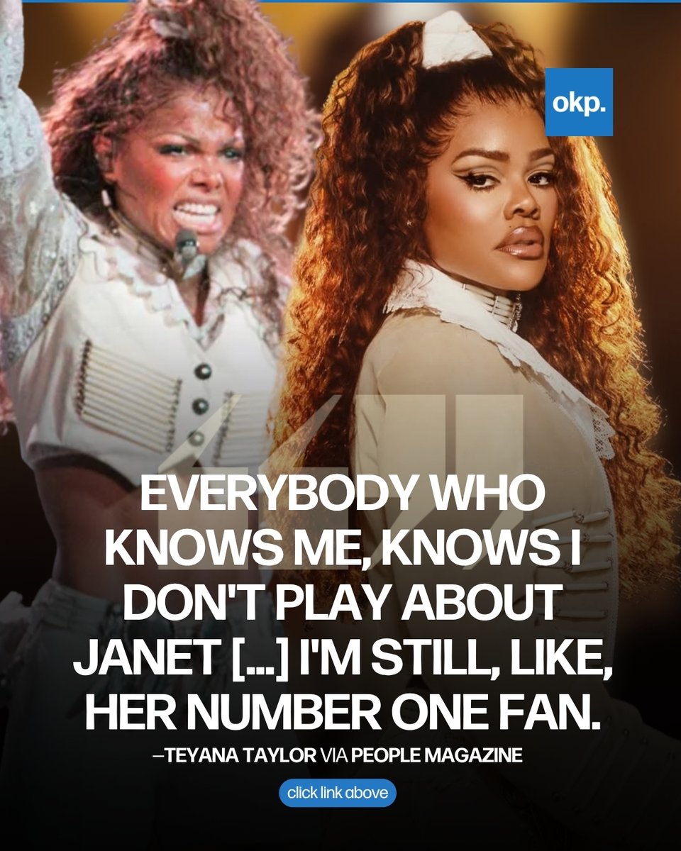 Teyana Taylor recreated a Janet Jackson look from her 1993–1995 “Janet” World Tour for People magazine’s World’s Most Beautiful issue. Janet responded to the look and was pleased with Teyana’s portrayal of her.

🔗 View More: instagram.com/p/DXZiRynEW8x/…