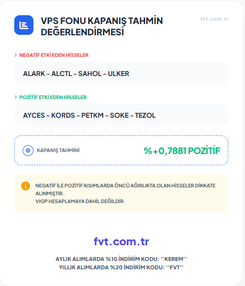 KeremSerindere1's tweet image. VPS FONU KAPANIŞ TAHMİN DEĞERLENDİRMESİ
#VPS