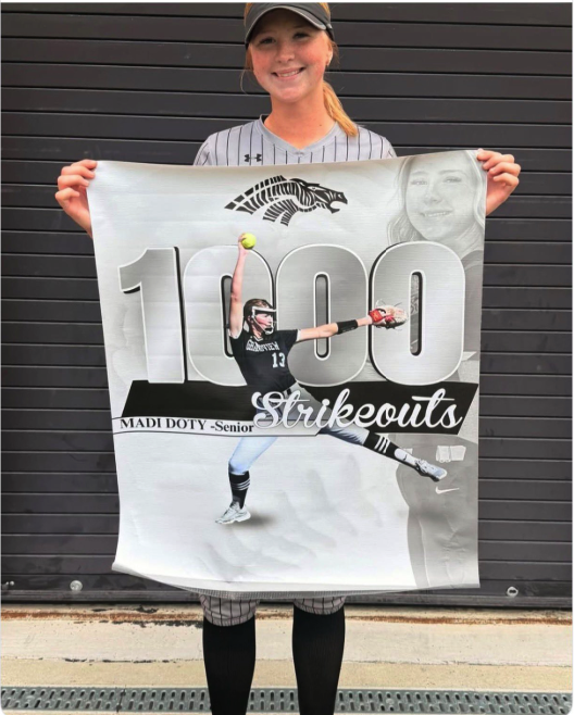 TexasGlory's tweet image. Grandview's Madi Doty ('26, Texas) reaches 1000 career K's!

#fastpitch #pitcher #milestone @EastonFastpitch @ripitsports @sqairz @bsnsports @pitchcom_sports @gmsportsmedia1 @ZebraSportsHome @Grandview_athl