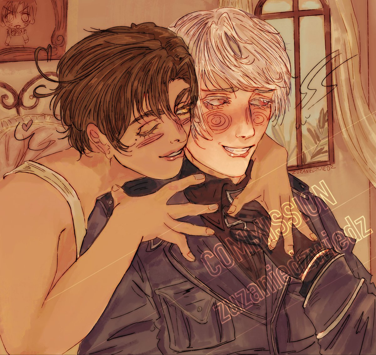 Weirdo95015226's tweet photo. I missed these two… The commissioner actually read my mind I felt like drawing them!

#APH #prumano #romapru #aphPrussia https://t.co/1XVd0V1Gwr