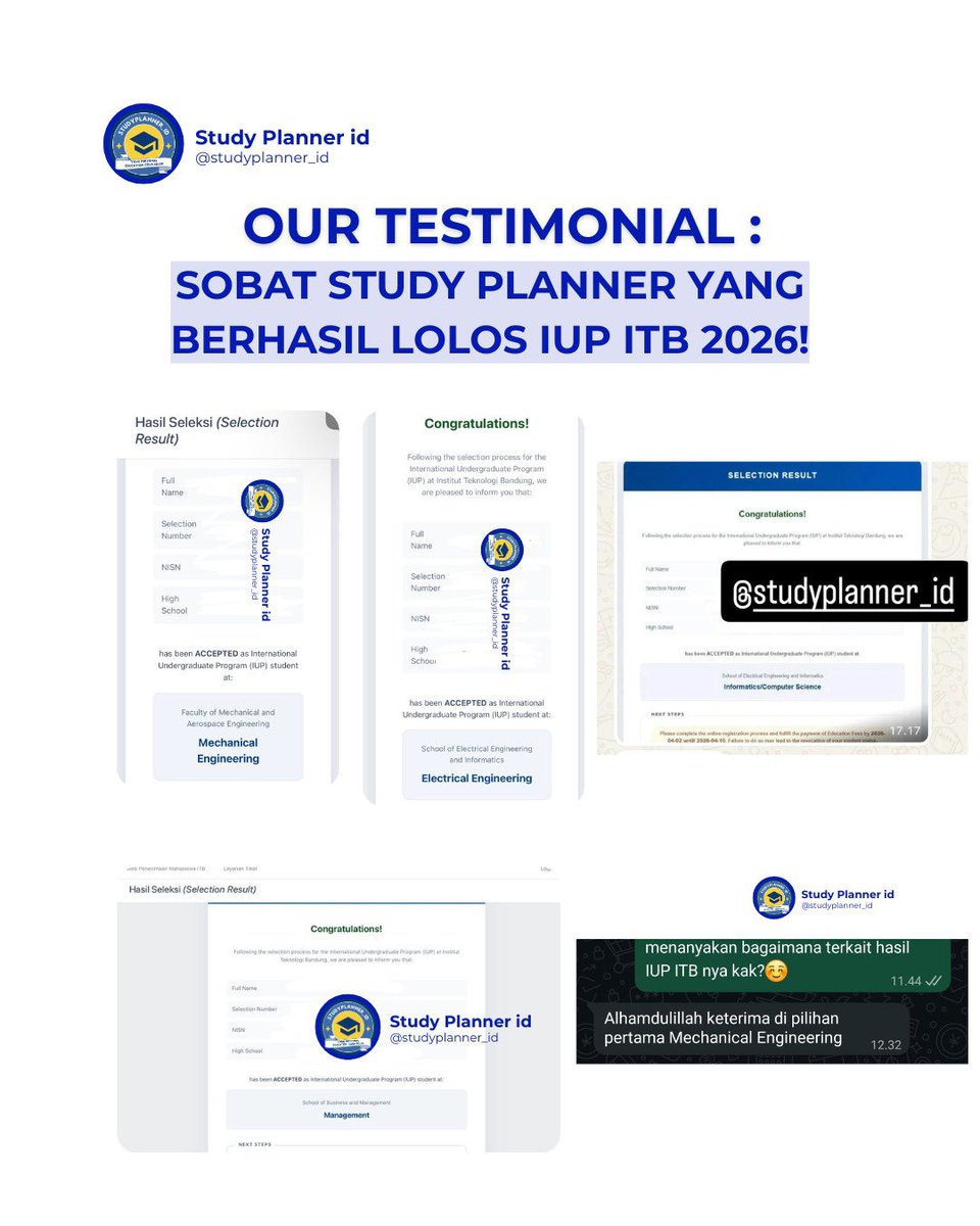 MENTORING PTN-JUAL SOAL IUP UGM/IUP ITB/SIMAK KKI tweet media