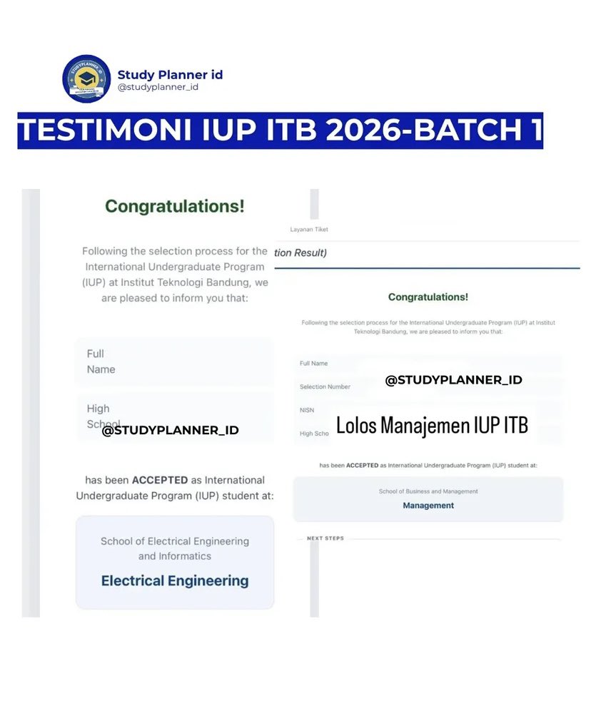 MENTORING PTN-JUAL SOAL IUP UGM/IUP ITB/SIMAK KKI tweet media