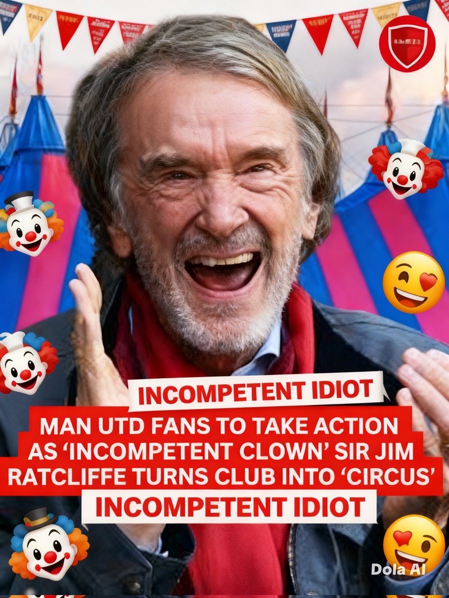 Gazelliottmufc's tweet photo. #GlazersOut #GlazersNotWantedAtManUtd #RatcliffeOutNOW
Incompetent clown 🤡 https://t.co/g0BMSyUWjp